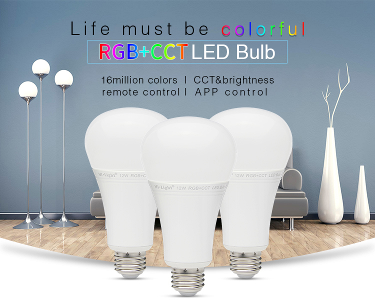 12W RGB+CCT LED Bulb - Click Image to Close